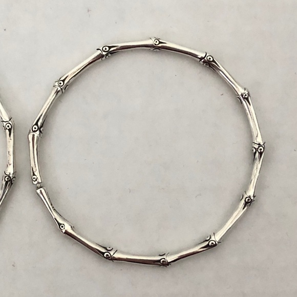 925 Silver Hoop Earrings - Picture 3 of 3